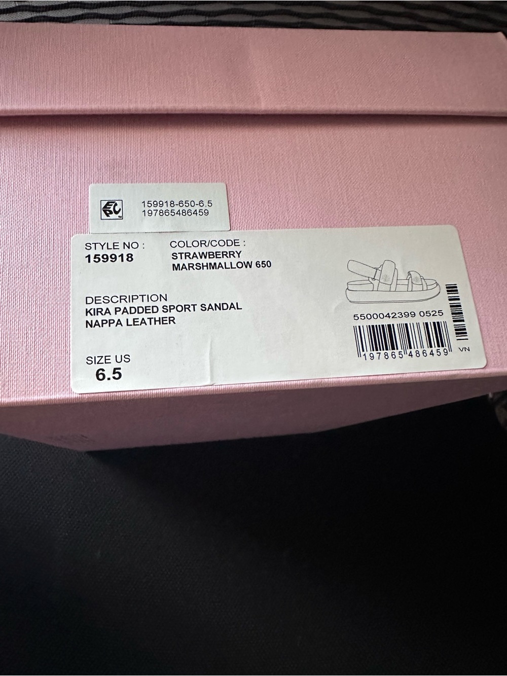 Tory Burch x BonBon Pink Kira Padded Sport Sandals - Picture 3 of 3